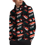 Japanese Sushi Pattern Print Pullover Hoodie