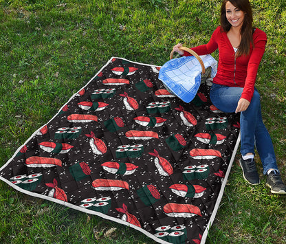 Japanese Sushi Pattern Print Quilt