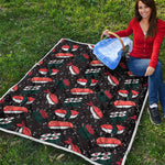 Japanese Sushi Pattern Print Quilt
