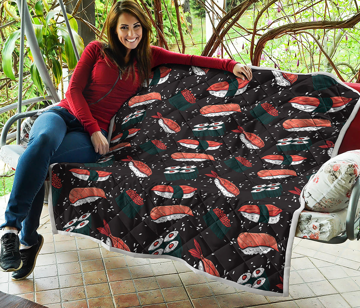 Japanese Sushi Pattern Print Quilt