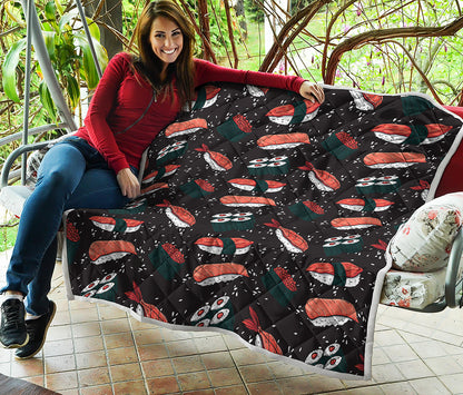 Japanese Sushi Pattern Print Quilt