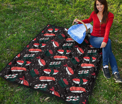Japanese Sushi Pattern Print Quilt
