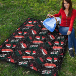 Japanese Sushi Pattern Print Quilt
