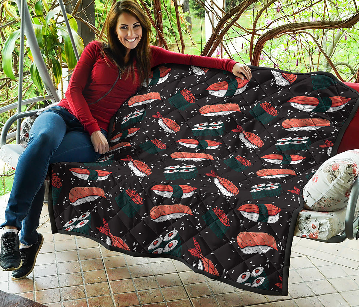 Japanese Sushi Pattern Print Quilt