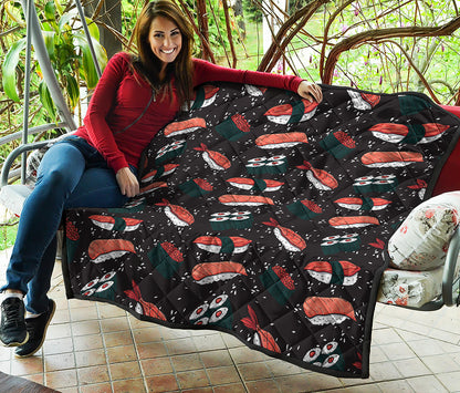 Japanese Sushi Pattern Print Quilt