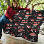 Japanese Sushi Pattern Print Quilt