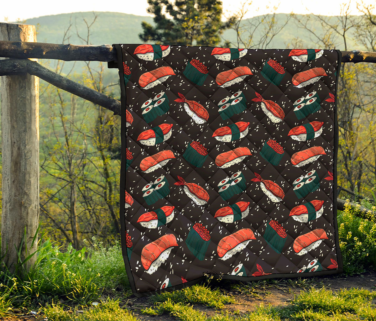 Japanese Sushi Pattern Print Quilt