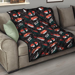 Japanese Sushi Pattern Print Quilt