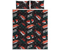 Japanese Sushi Pattern Print Quilt Bed Set