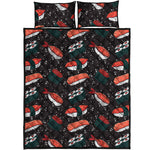 Japanese Sushi Pattern Print Quilt Bed Set