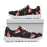 Japanese Sushi Pattern Print White Sneakers