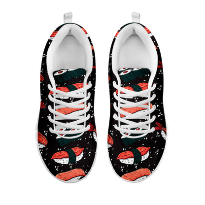 Japanese Sushi Pattern Print White Sneakers