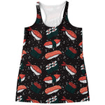 Japanese Sushi Pattern Print Women's Racerback Tank Top