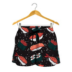 Japanese Sushi Pattern Print Women's Shorts