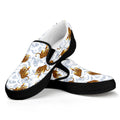Japanese Tiger Pattern Print Black Slip On Sneakers