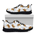 Japanese Tiger Pattern Print Black Running Shoes