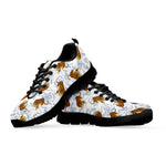 Japanese Tiger Pattern Print Black Sneakers