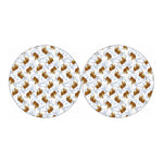 Japanese Tiger Pattern Print Car Coasters