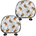 Japanese Tiger Pattern Print Car Headrest Covers