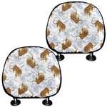 Japanese Tiger Pattern Print Car Headrest Covers