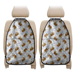 Japanese Tiger Pattern Print Car Seat Organizers