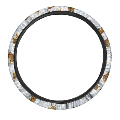 Japanese Tiger Pattern Print Car Steering Wheel Cover