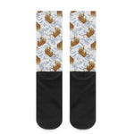 Japanese Tiger Pattern Print Crew Socks