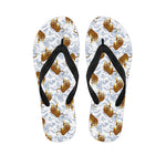 Japanese Tiger Pattern Print Flip Flops