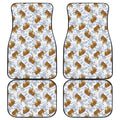 Japanese Tiger Pattern Print Front and Back Car Floor Mats