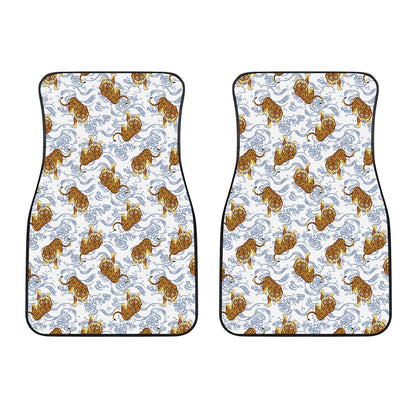 Japanese Tiger Pattern Print Front Car Floor Mats