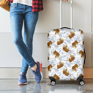 Japanese Tiger Pattern Print Luggage Cover