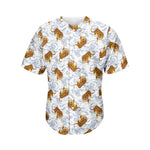 Japanese Tiger Pattern Print Men's Baseball Jersey