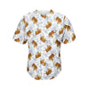 Japanese Tiger Pattern Print Men's Baseball Jersey