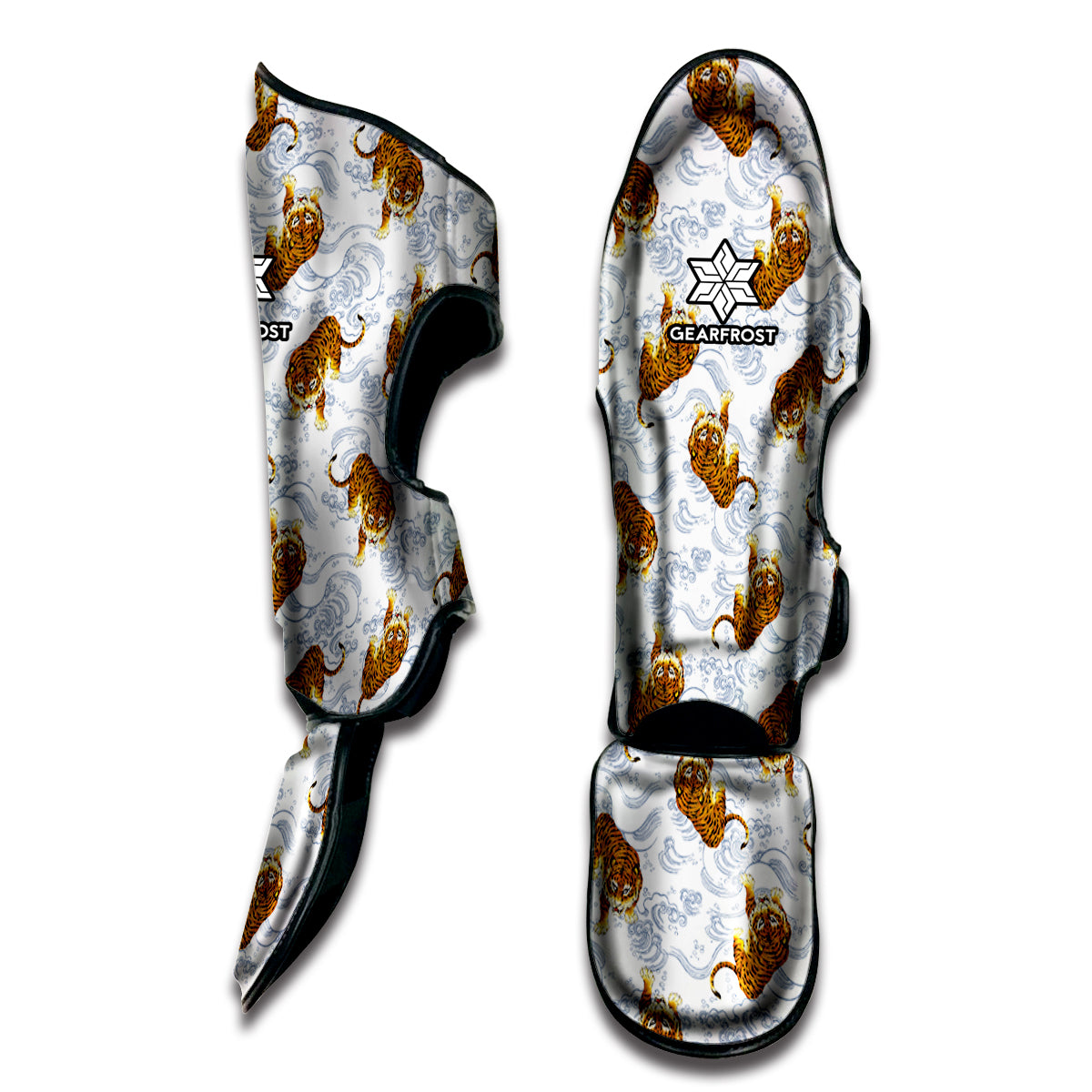 Japanese Tiger Pattern Print Muay Thai Shin Guard