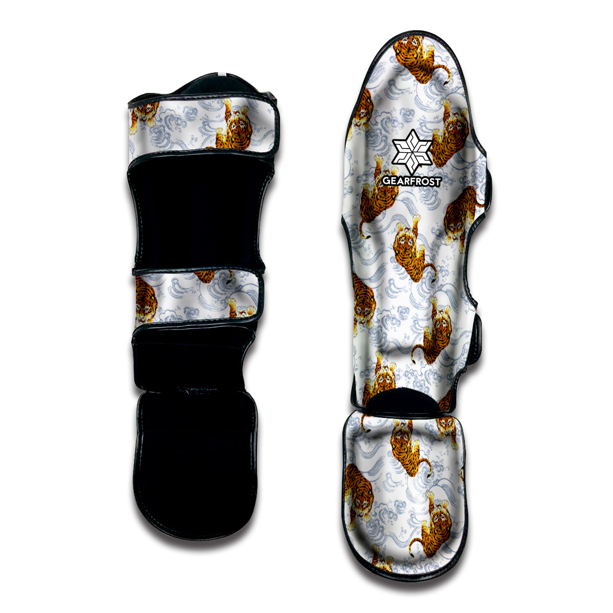 Japanese Tiger Pattern Print Muay Thai Shin Guard