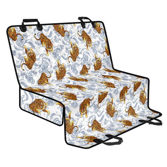 Japanese Tiger Pattern Print Pet Car Back Seat Cover