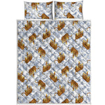 Japanese Tiger Pattern Print Quilt Bed Set