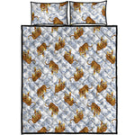 Japanese Tiger Pattern Print Quilt Bed Set