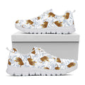 Japanese Tiger Pattern Print White Running Shoes