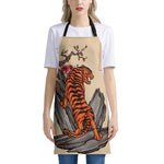 Japanese Tiger Tattoo Print Apron