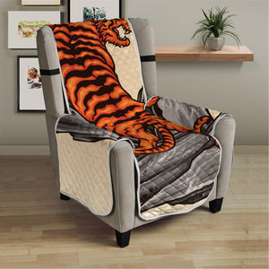 Japanese Tiger Tattoo Print Armchair Protector