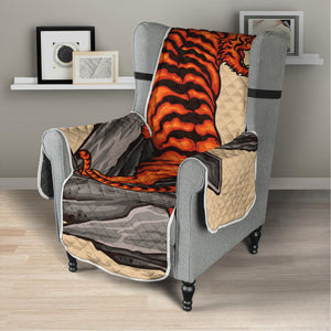 Japanese Tiger Tattoo Print Armchair Protector