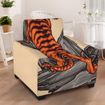 Japanese Tiger Tattoo Print Armchair Slipcover