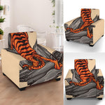 Japanese Tiger Tattoo Print Armchair Slipcover