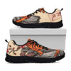 Japanese Tiger Tattoo Print Black Sneakers