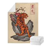 Japanese Tiger Tattoo Print Blanket