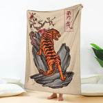 Japanese Tiger Tattoo Print Blanket