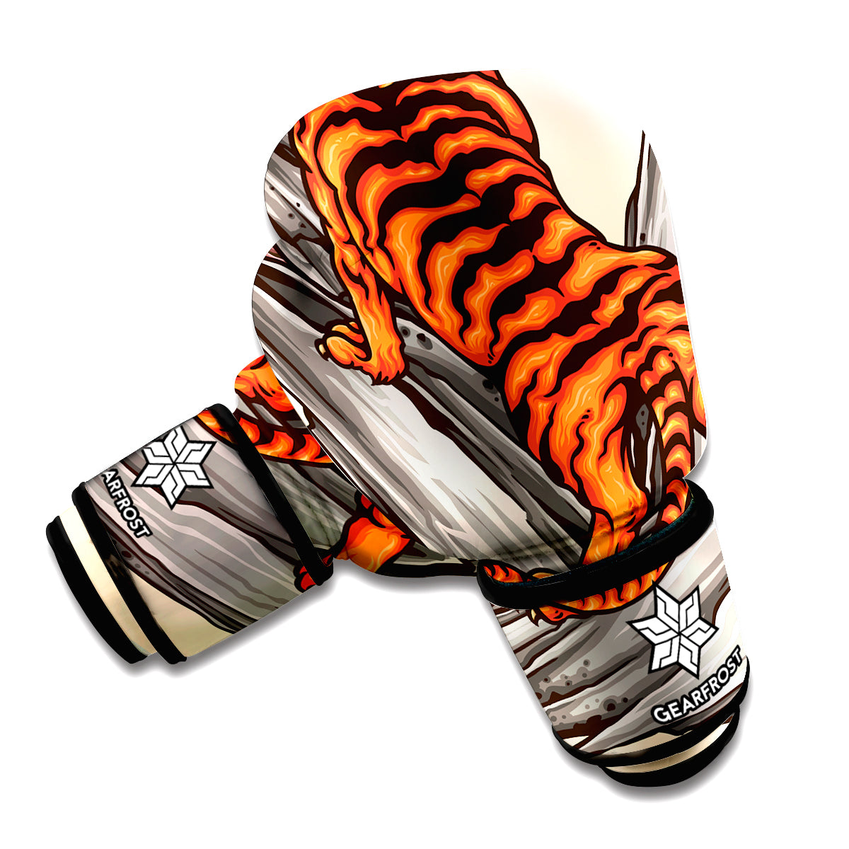 Japanese Tiger Tattoo Print Boxing Gloves