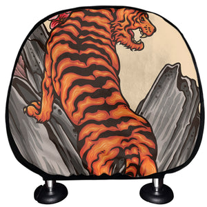 Japanese Tiger Tattoo Print Car Headrest Covers