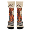 Japanese Tiger Tattoo Print Crew Socks